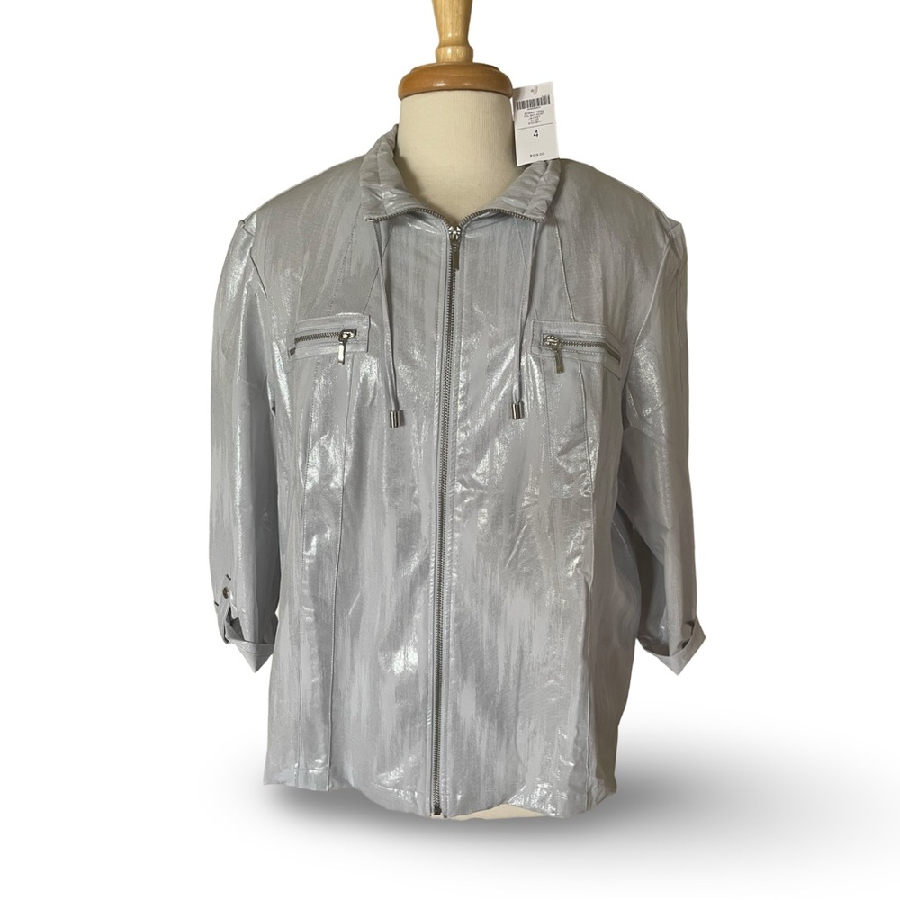 New with Tags! Elegant Silver Women's Lightweight Jacket